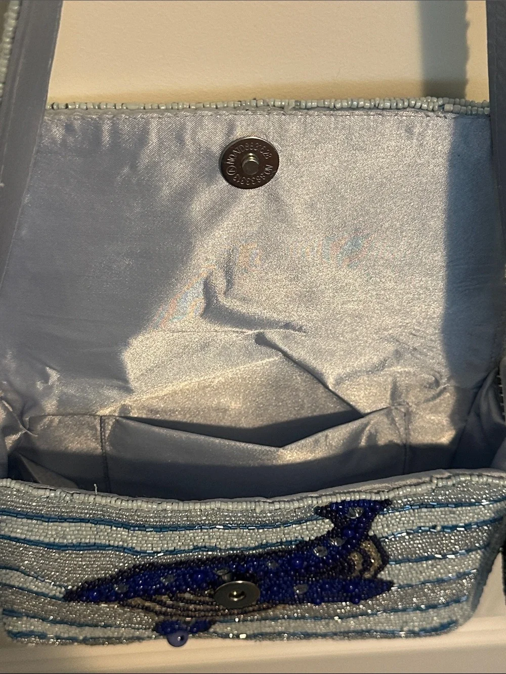 NEW RELEASE Made In India Beaded Blue Whale Bag With Charm NWT